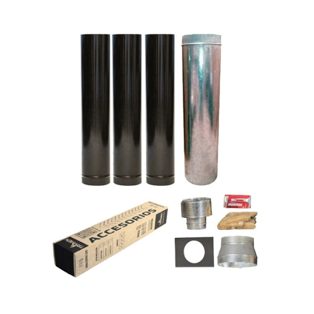 Kit Techo Calefactor Tromen 4 Enlozado - KIT DE TECHO TROMEN 4" ENLOZADO 32319 