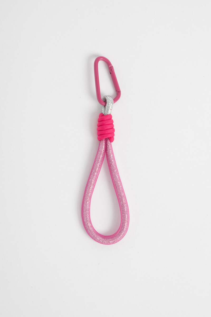 Llavero Cinta Brillante - Fucsia 