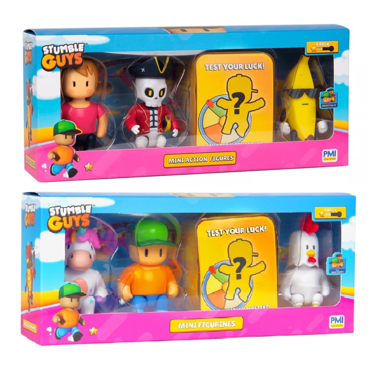 STUMBLE GUYS - MINI ACTION FIGURE 4-PACK 