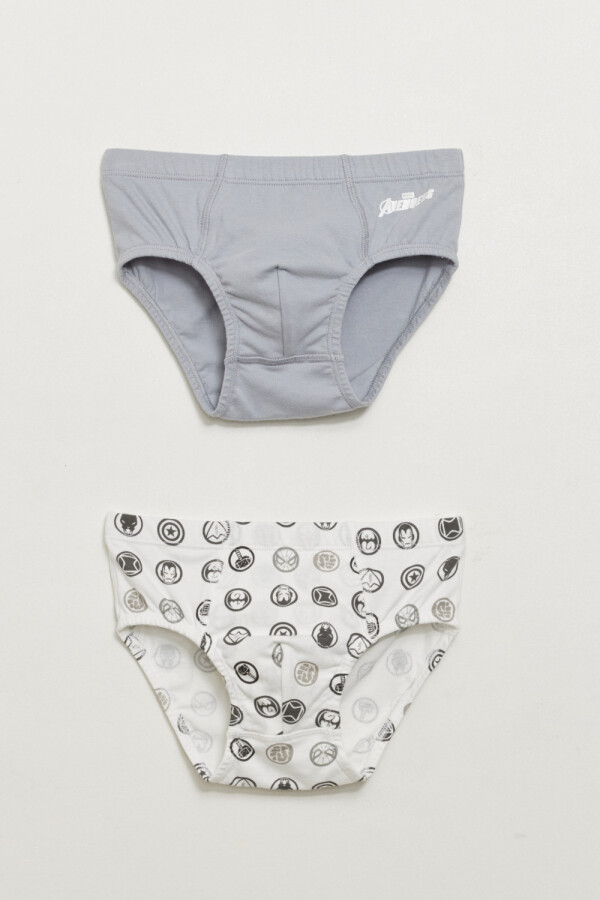 Pack x2 slip Escudos Avenger Blanco