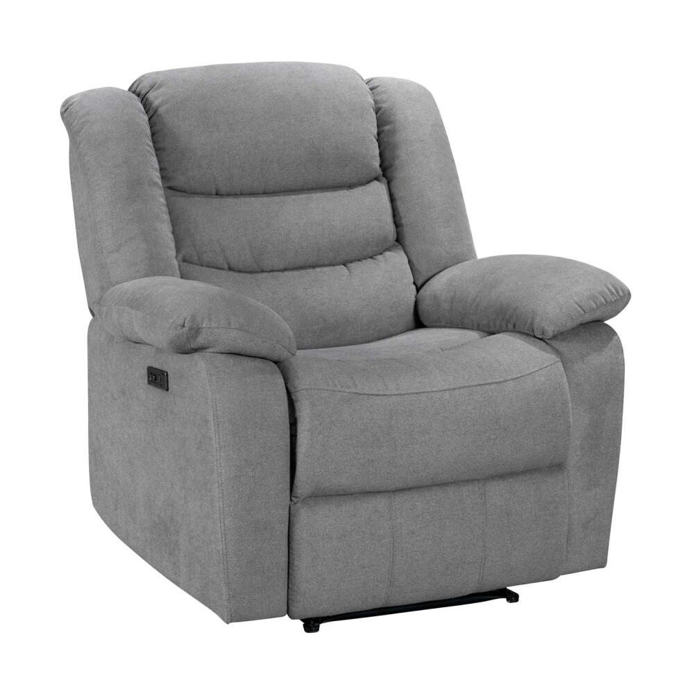 RECLINER ELÉCTRICO TELA GRIS MARSELLA II