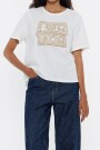 CAMISETA LOGO BORDADO Marfil