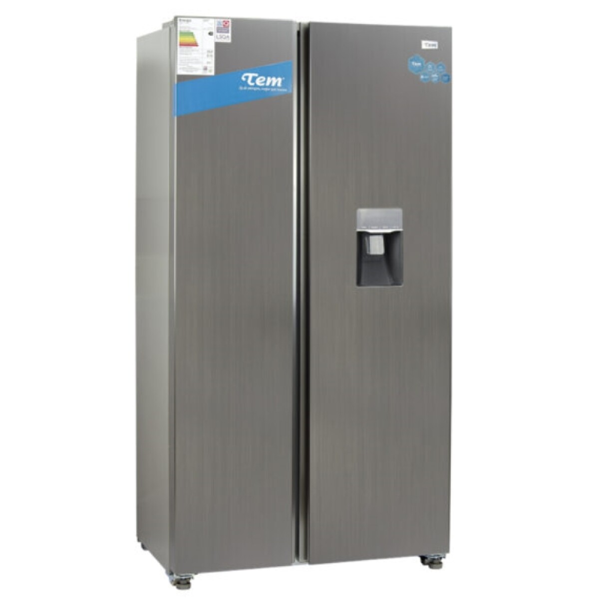 Heladera Tem Side By Side Inox Inverter 436l 