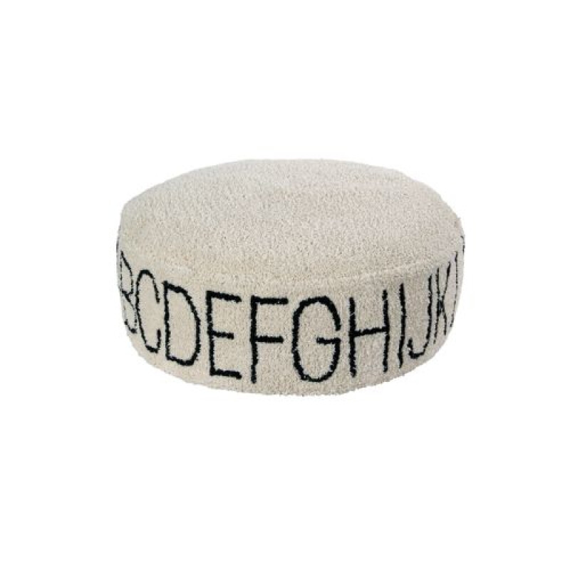 Pouf lavable ABC Natural - Black - Lorena Canals Pouf Lavable Abc Natural - Black - Lorena Canals