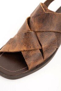 Sandalias Entrecruzada Chocolate