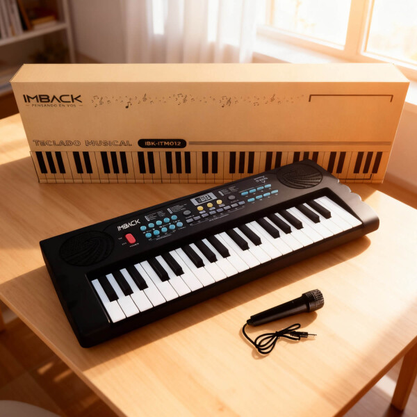 Organo Musical Teclado Piano Instrumento 37 Teclas con Microfono Imback Organo Musical Teclado Piano Instrumento 37 Teclas con Microfono Imback