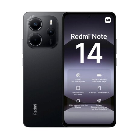 Celular Smartphone Xiaomi Redmi Note 14 4G 128GB 6GB NEGRO