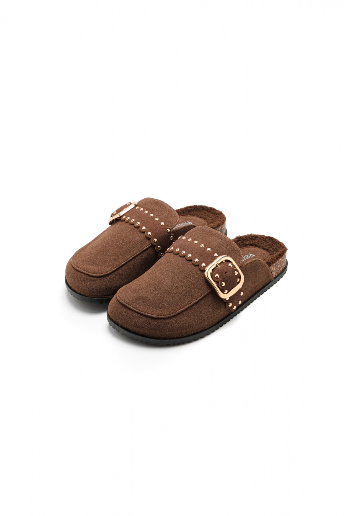 Pantuflas Tachas Marron