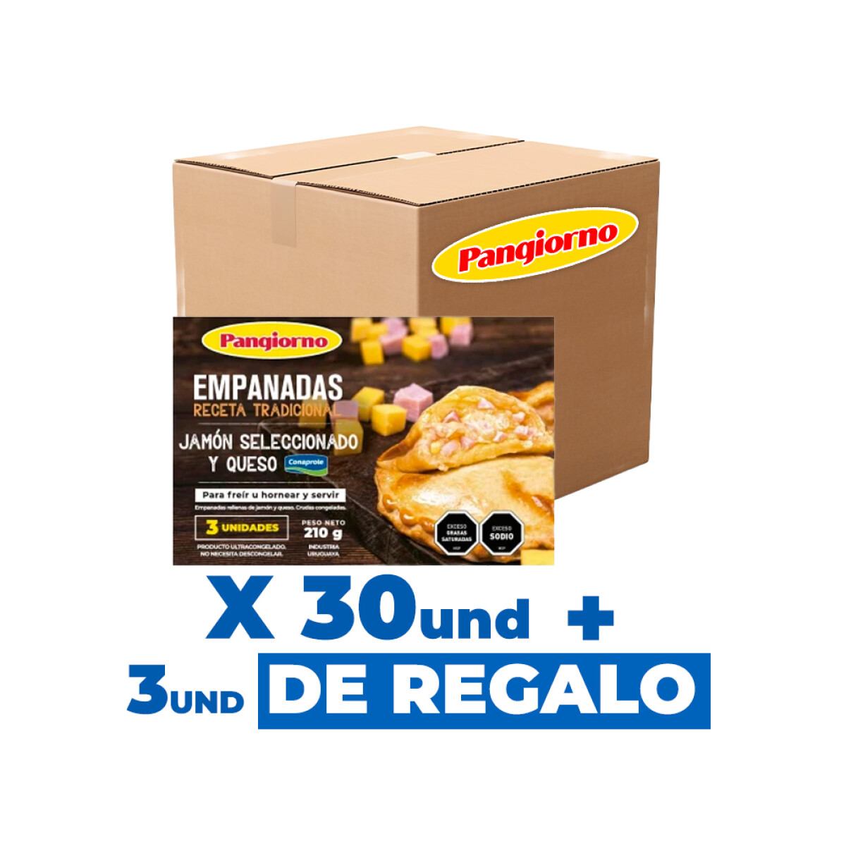 Emp. Pangiorno Jamon Y Queso X 11 Paquetes De 3 Unid 