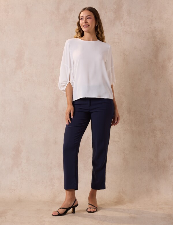 Blusa Manga Balloon BLANCO