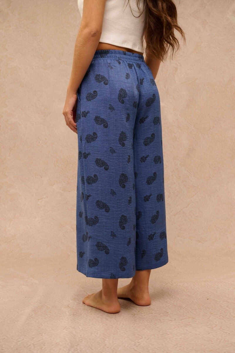 PANTALON NOOR ESTAMPADO AZUL PANTALON NOOR ESTAMPADO AZUL