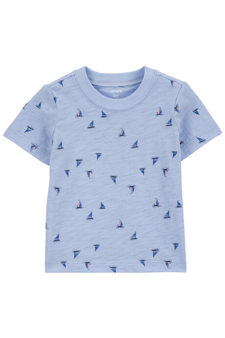 Set tres piezas de algodón, enterito corto, remera y medias azules Sin color