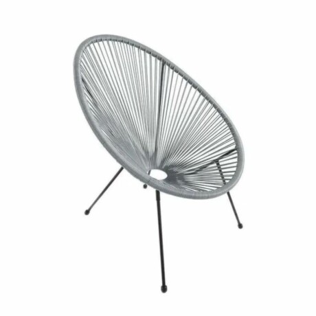 Silla De Patio Simil Ratan Ovalada Gris 4648 Silla De Patio Simil Ratan Ovalada Gris 4648