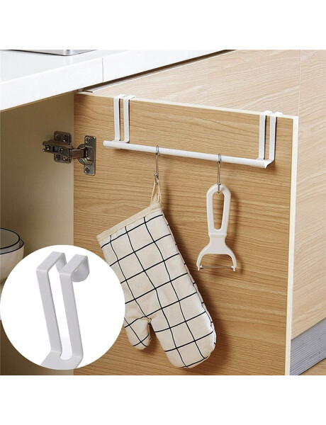 SOPORTE PAÑO COCINA ACERO 27.5x6.5x7CM BLANCO SOPORTE PAÑO COCINA ACERO 27.5x6.5x7CM BLANCO