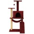 Gimnasio Rascador Para Gato Torre Casa Hamaca Escalera Atrix Variante Color Bordo