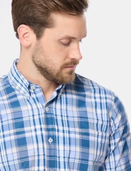 CAMISA SPORT A CUADROS Azul