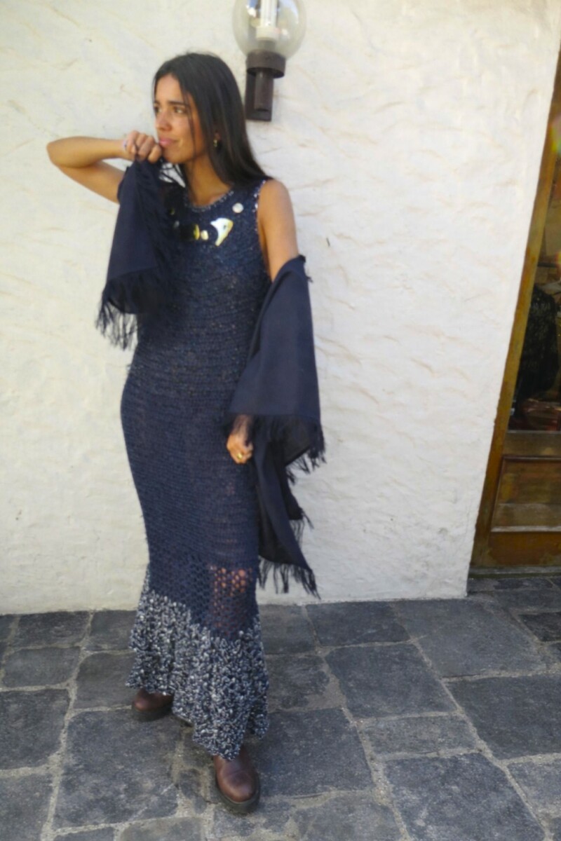 Gala Crochet Dress Azul