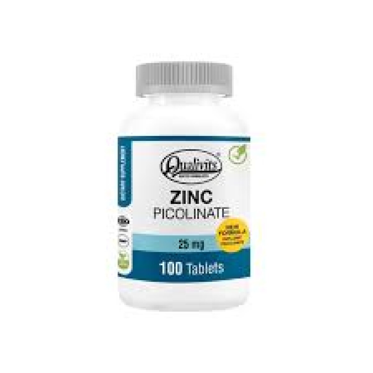 Zinc Picolinato 25 mg | 100 Tabletas Qualivits 