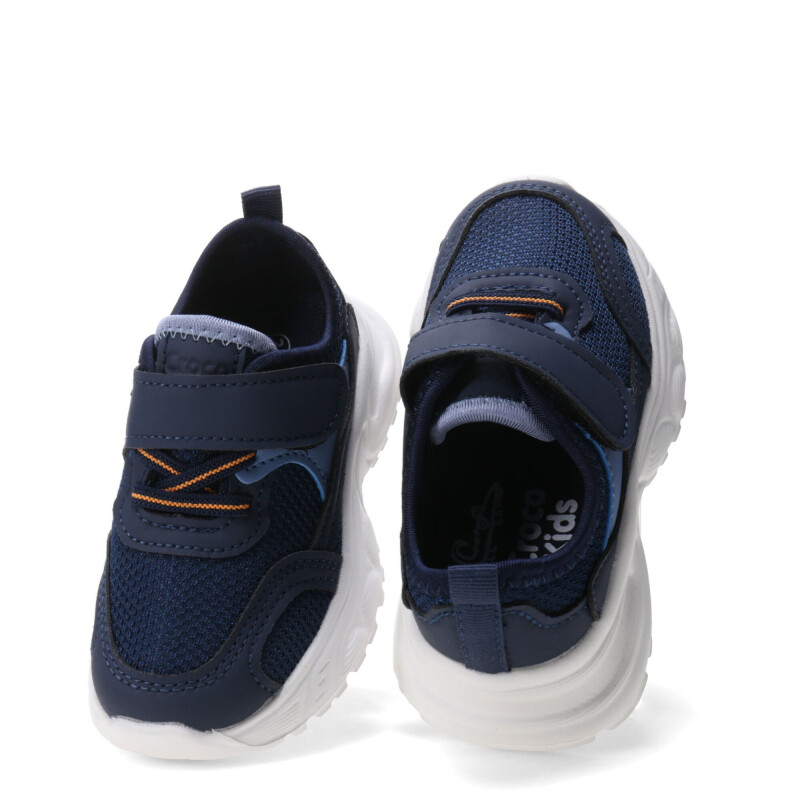 Championes de Niña Croco Kids BEZA con elastico y velcro Azul Marino