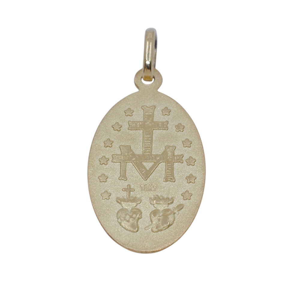 Medalla milagrosa en oeo 18k. Largo 2,1 cm, ancho 1.3 cm Medalla milagrosa en oeo 18k. Largo 2,1 cm, ancho 1.3 cm