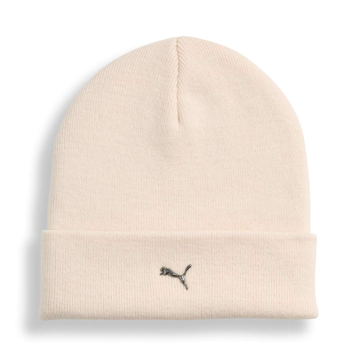 Moda Metal Cat High Crown Beanie de Hombre - Crema 
