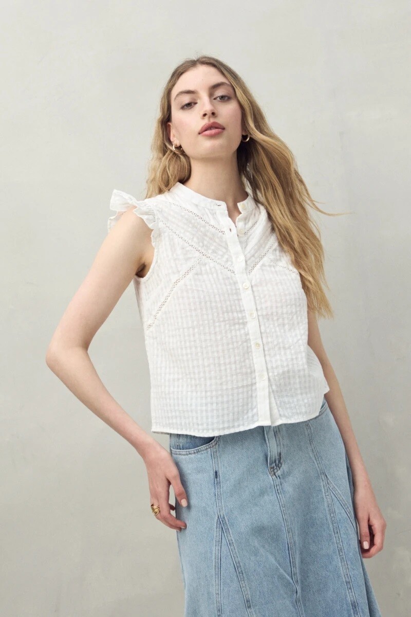CAMISA D.CASSIN BOHO - BLANCO 