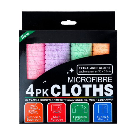 Set de 4 paños de microfibra Set de 4 paños de microfibra
