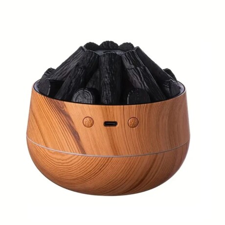 Humidificador de Ambientes Estilo Madera con Fogata BEIGE