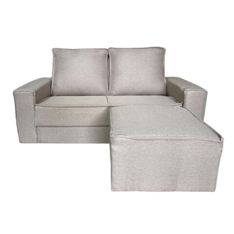 Sofá + Puff Coimbra 3 Cuerpos Marrón Tostados Sofá + Puff Coimbra 3 Cuerpos Marrón Tostados