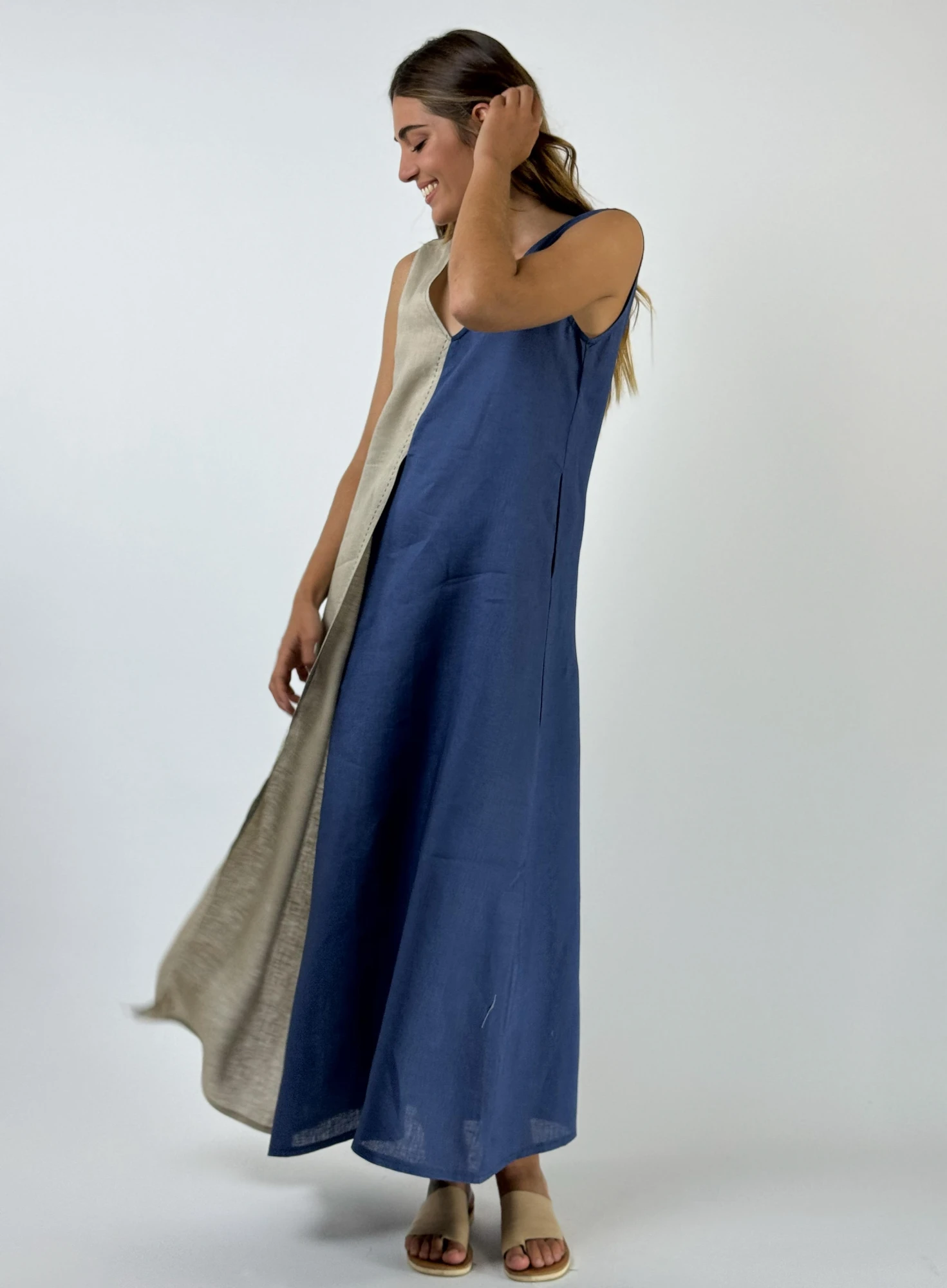 VESTIDO TOSCANA azul m/l