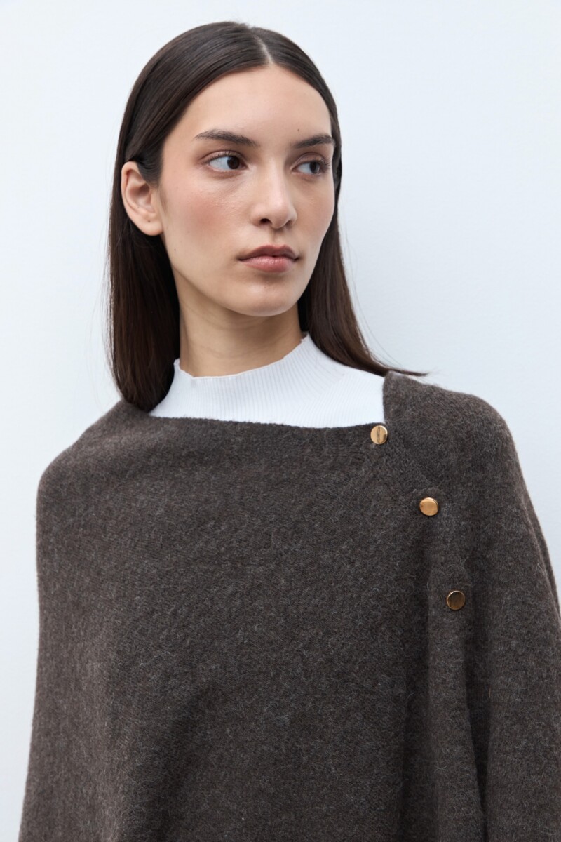 Capa con botones chocolate