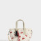 City Cartera City Con Charm - Blanco Crudo