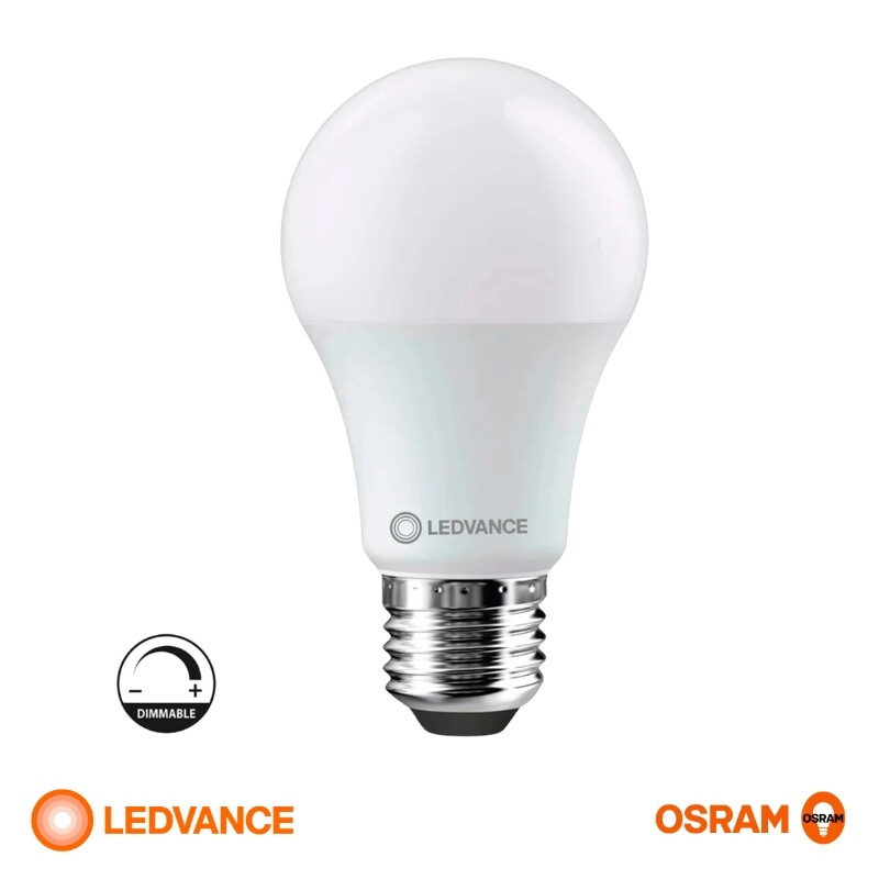 LAMPARA LEDVANCE OSRAM A60 DIMERIZABLE 8.5W Lámpara LED LEDVANCE OSRAM Dimerizable 8.5W Luz Cálida