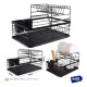 Escurridor Escurre Platos Doble Extraíble De Metal Cocina Negro