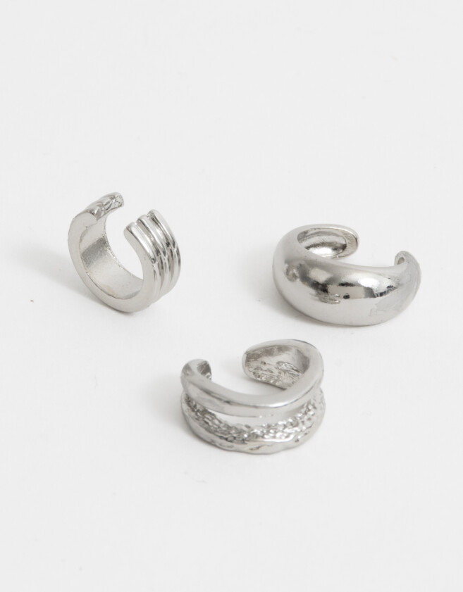 Bijou Cuff De metal Set De Earcuff De Metal Plateado - Plateado