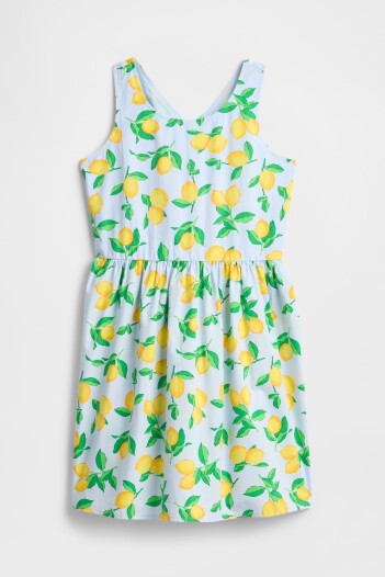 Vestido Espalda Cruzada Niña Lemon Print