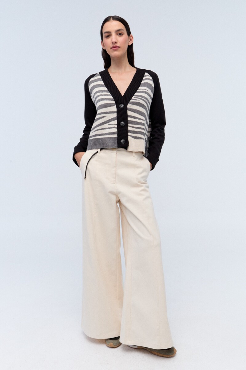 Cardigan Cebra Negro