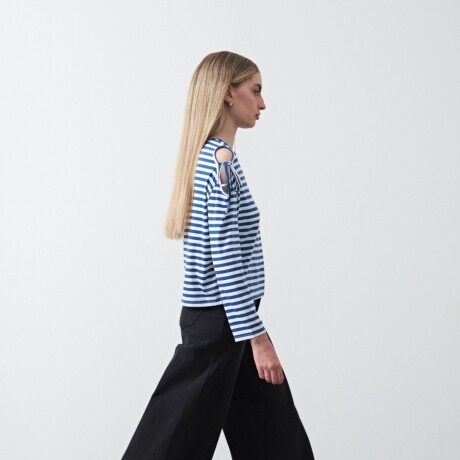 REMERA SENDAI Blanco/Azul