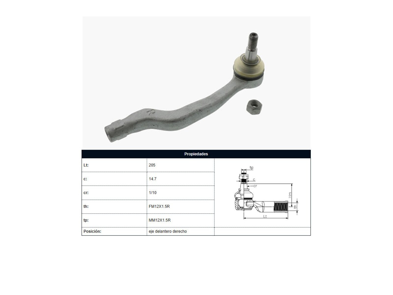 Puntero Mercedes Benz A 170 Cdi (W168)/A 160 (W168) 99-25 Der 