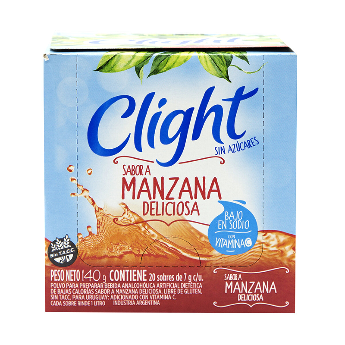 Jugos CLIGHT 1L Pack 20 Unidades - Manzana Deliciosa 