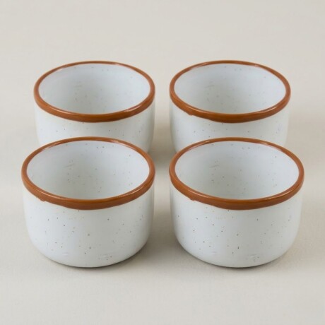 Set x4 Ramequin cerámica 9x5,5 cm BLANCO