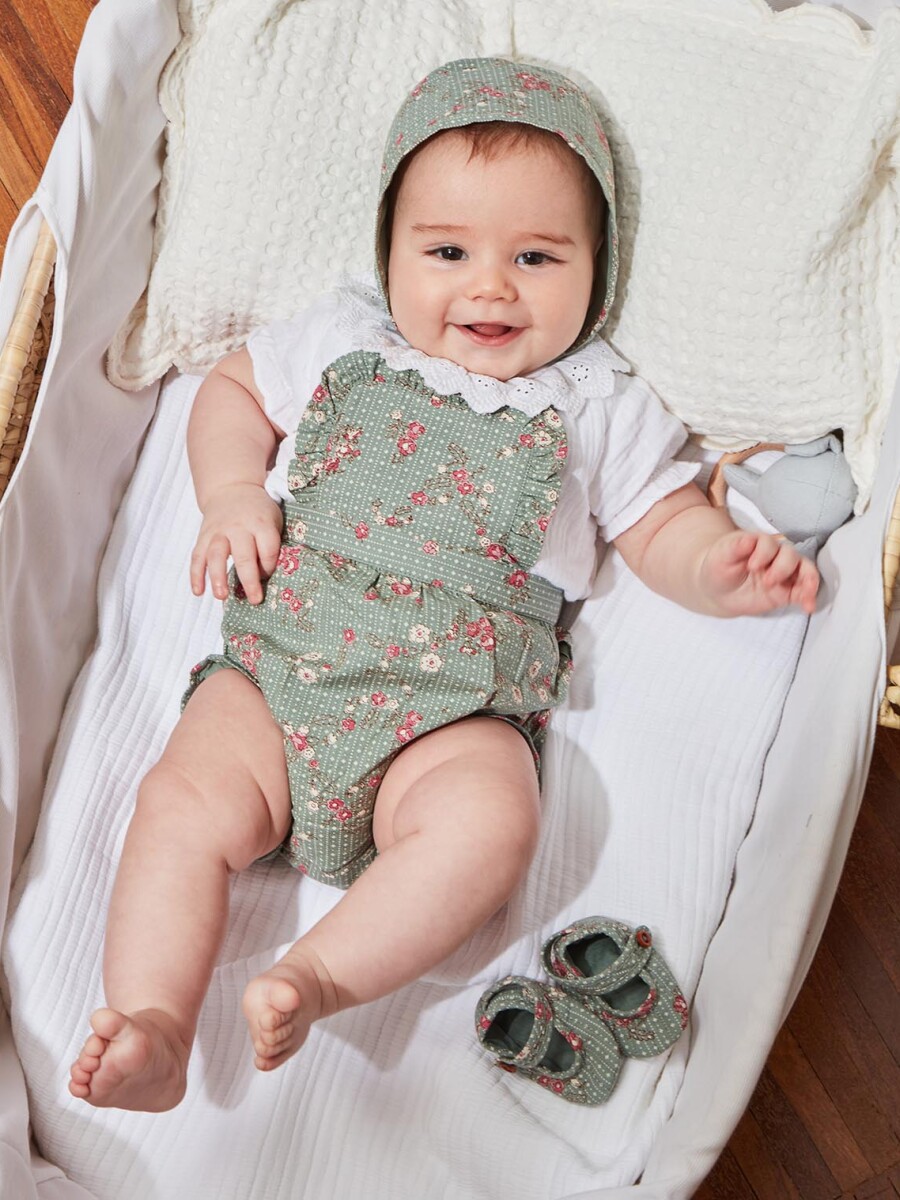 Rana Estampada Con Volantes Verde