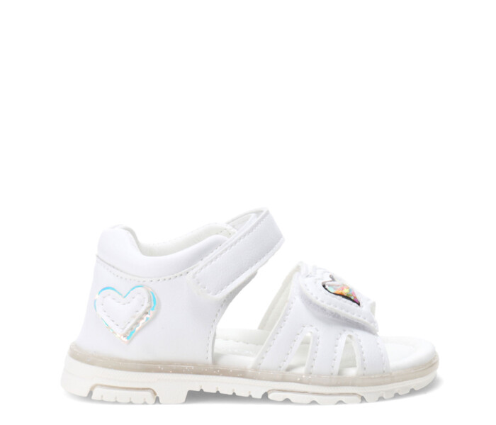 Sandalia CUORE con detalle de corazon en capellada White