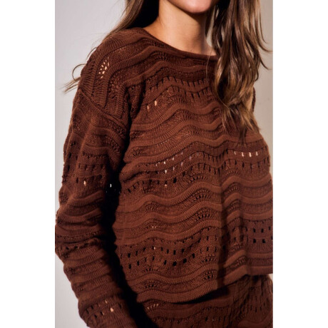 Sweater Textura Chocolate