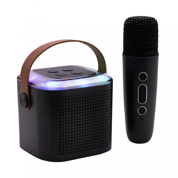 Microfono Karaoke Musical Parlante Inalambrico Infantil Color Negro
