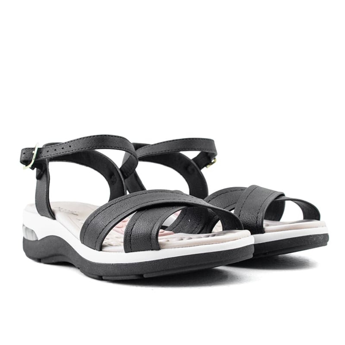 Sandalia Modare Dos Tiras Cruzadas de Mujer - 7183.103-21736 - Negro 