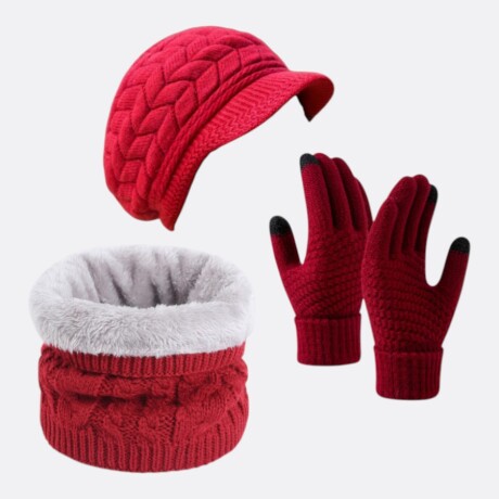 Set Abrigo Urban Noir Tres Piezas Adulto Rojo