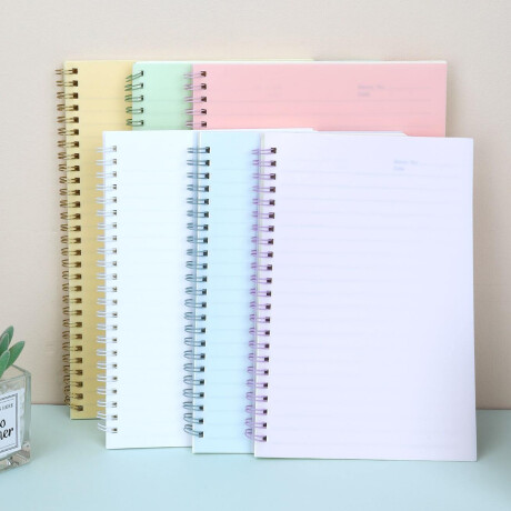 Cuaderno tamano B5 con renglones de 80 hojas color pastel Rosado