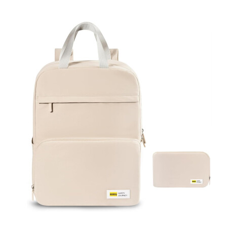 Mochila de tela plegable Beige