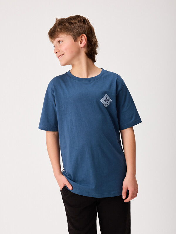 T-SHIRT PRINTO TEEN RUSTY Azul